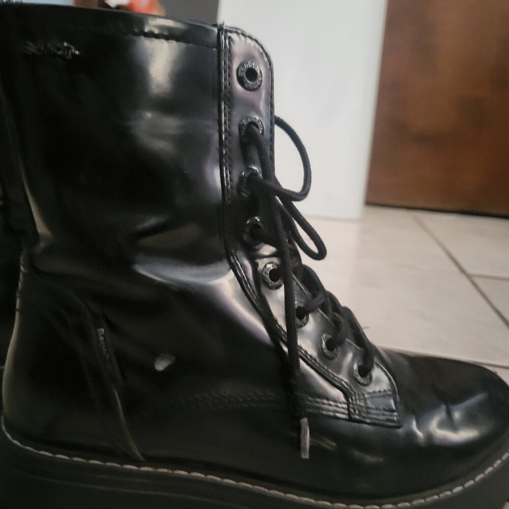 Pleather Biker Boots